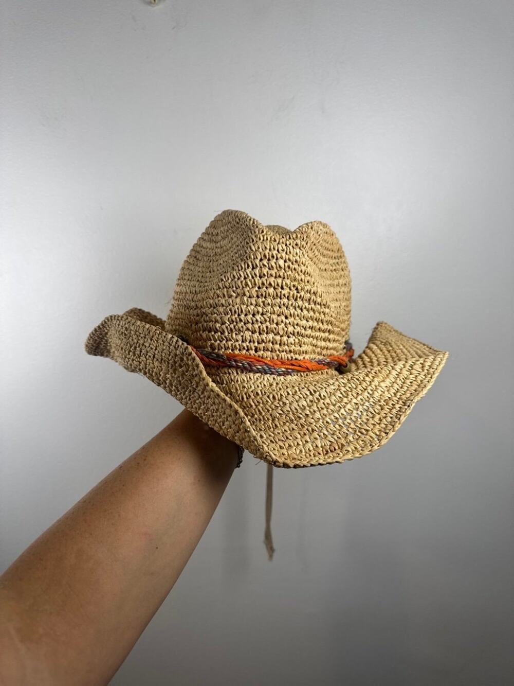 Wallaroo Catalina Cowboy Raffia Cowboy Hat - Natural